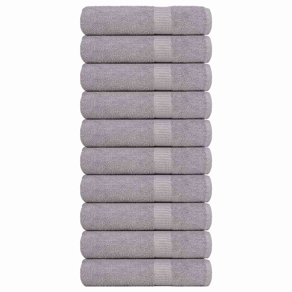 vidaXL Ručníky FROGN 10 ks šedé 100x150 cm 360 g/m²