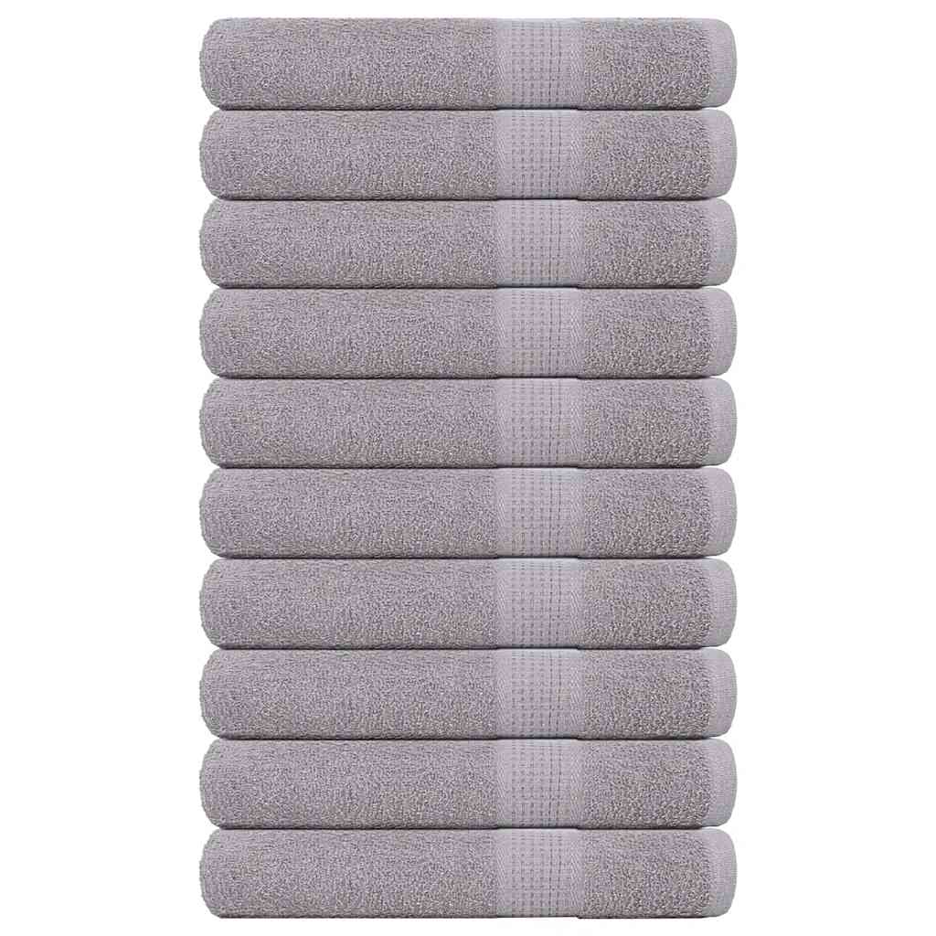 vidaXL Saunové osušky FROGN 10 ks šedé 80x200 cm 360 g/m²