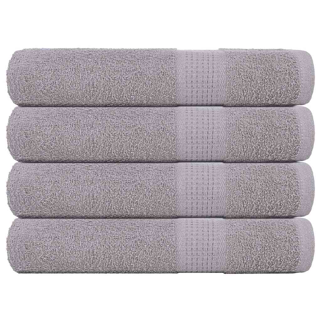 vidaXL Ručníky FROGN 4 ks šedé 100x200 cm 360 g/m²