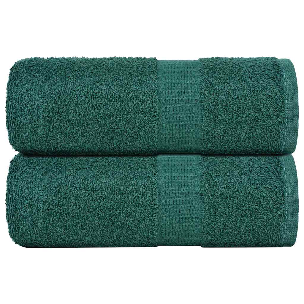 vidaXL Prosoape de săpun 2 buc Verde 30x30 cm 360 g/m² 100% bumbac