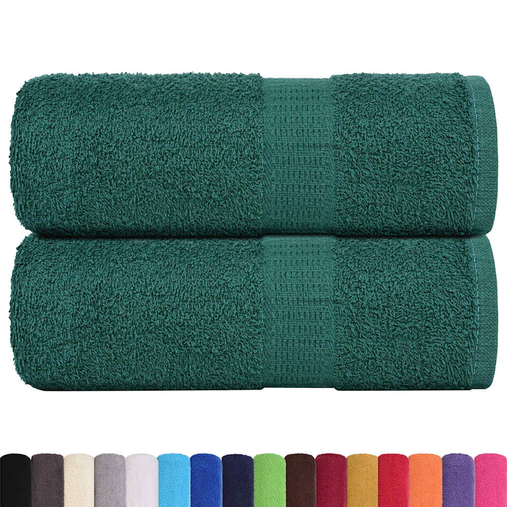 vidaXL Zeepdoekjes 2 st 30x30 cm 360 g/m² 100% katoen groen afbeelding