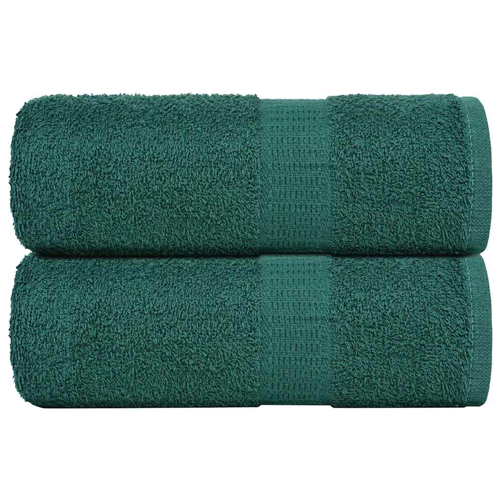 vidaXL Ručníky pro hosty 2 ks zelená 30x50 cm 360 g/m² 100% bavlna