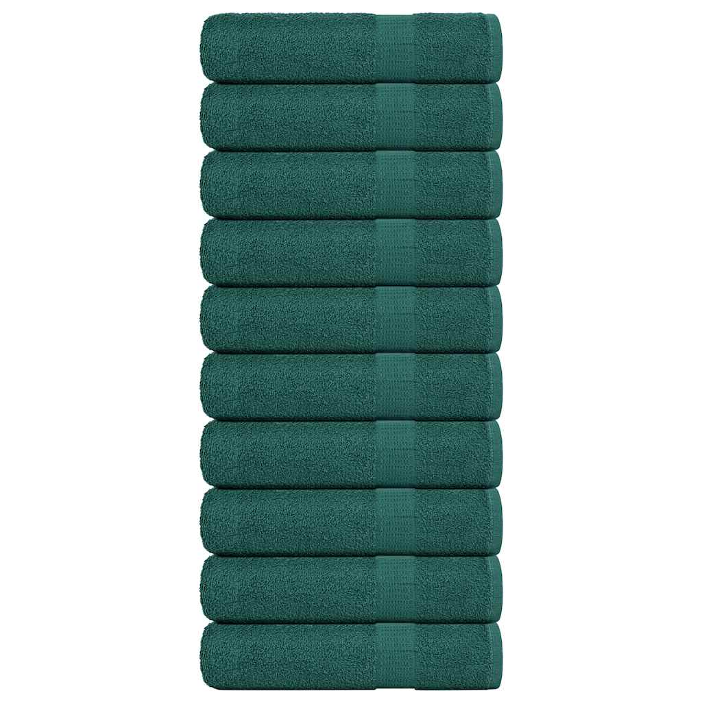 Hand Towels 10 pcs Green 50 100 cm 360 gsm 100 Cotton Suave Home Ireland