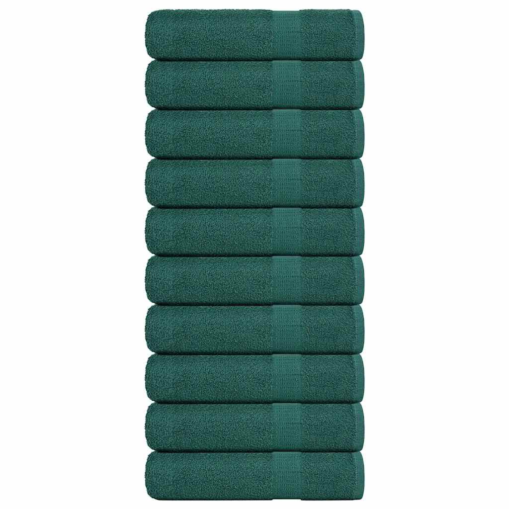 vidaXL Prosoape de duș 10 buc Verde 70x140 cm 360 g/m² 100% bumbac