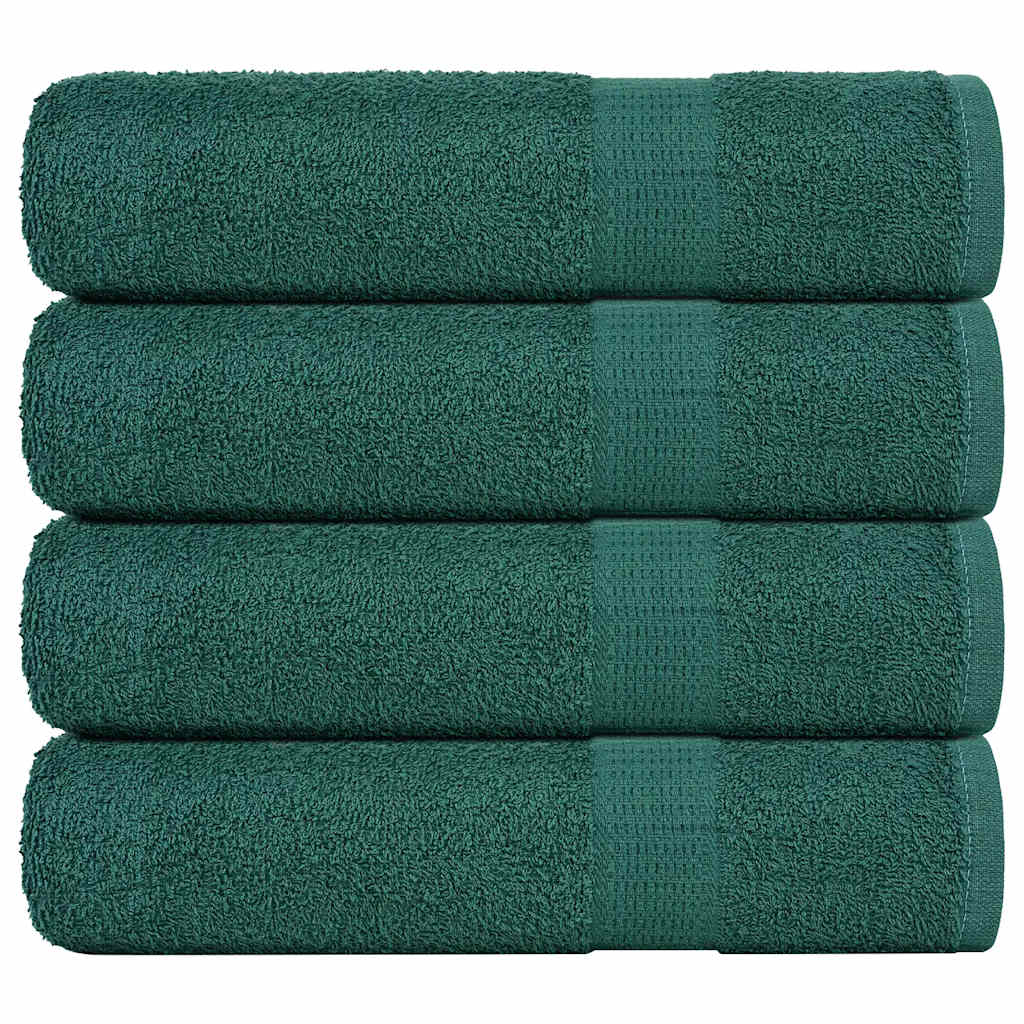 vidaXL Prosoape de baie 4 buc Verde 100x150 cm 360 g/m² 100% bumbac