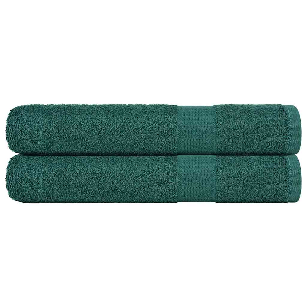 vidaXL Prosoape pentru saună 2 buc Verde 80x200cm 360 g/m² 100% bumbac