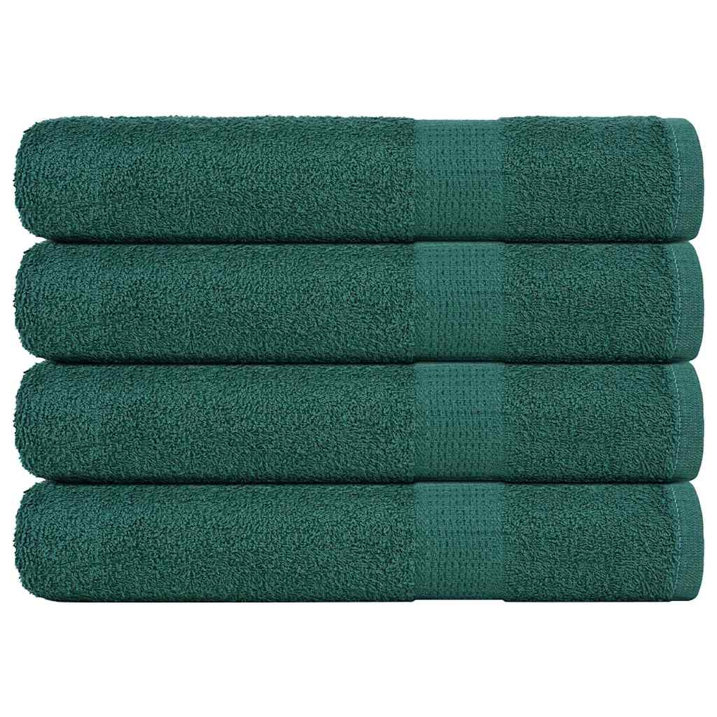 vidaXL Prosoape pentru saună 4 buc Verde 80x200cm 360 g/m² 100% bumbac