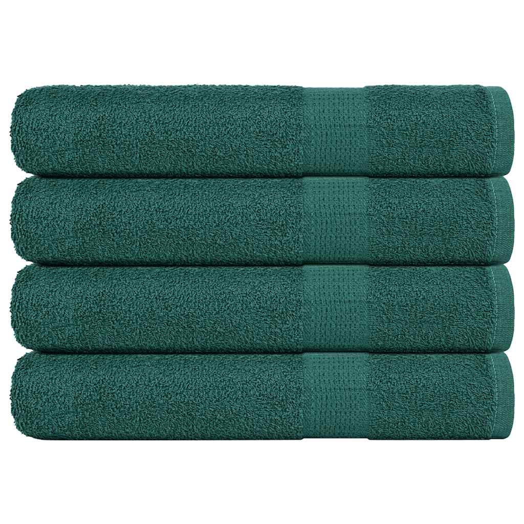 vidaXL Prosoape 4 buc Verde 100x200 cm 360 g/m² 100% bumbac