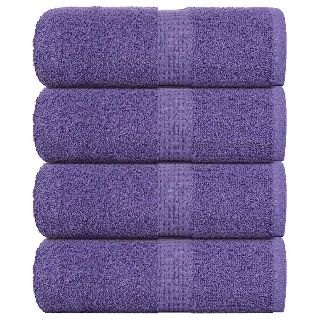 vidaXL Prosoape de săpun 4 buc Violet 30x30 cm 360 g/m² 100% bumbac