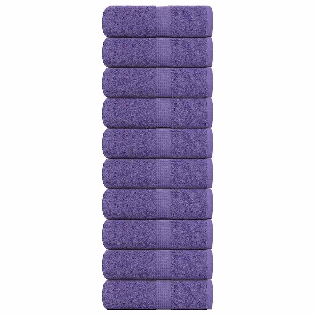 vidaXL Prosoape de săpun 10 buc Violet 30x30 cm 360 g/m² 100% bumbac