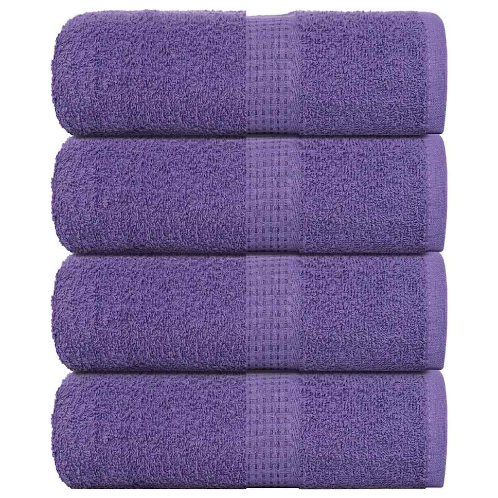 vidaXL Ručníky pro hosty FROGN 4 ks fialové 30x50 cm 360 g/m²