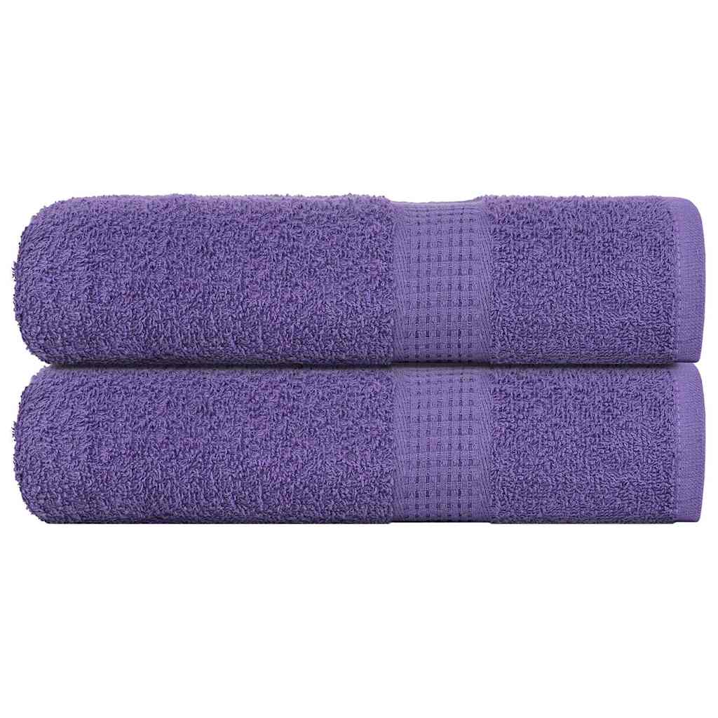 vidaXL Prosoape de mână 2 buc Violet 50x100 cm 360 g/m² 100% bumbac