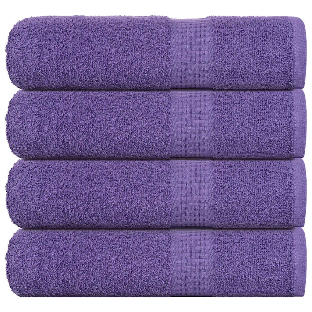 vidaXL Prosoape de mână 4 buc Violet 50x100 cm 360 g/m² 100% bumbac