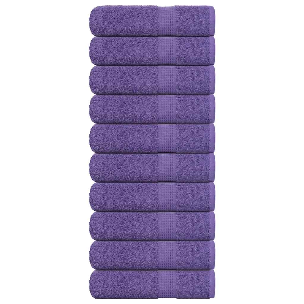 vidaXL Handdukar FROGN 10 st lila 50x100 cm 360 gsm