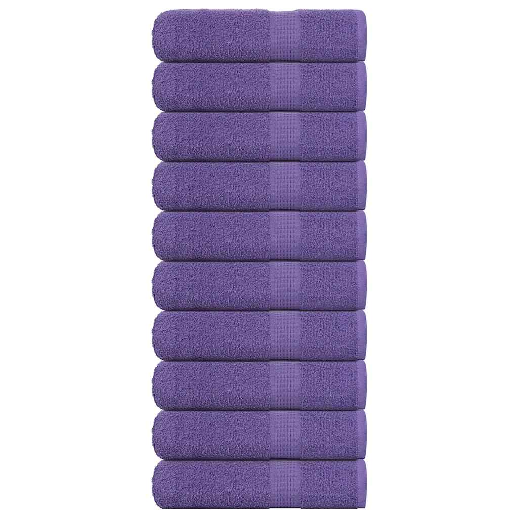 vidaXL Prosoape de duș 10 buc Violet 70x140 cm 360 g/m² 100% bumbac