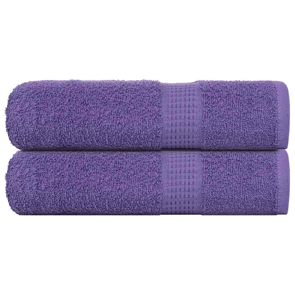 vidaXL Prosoape de baie 2 buc Violet 100x150 cm 360 g/m² 100% bumbac