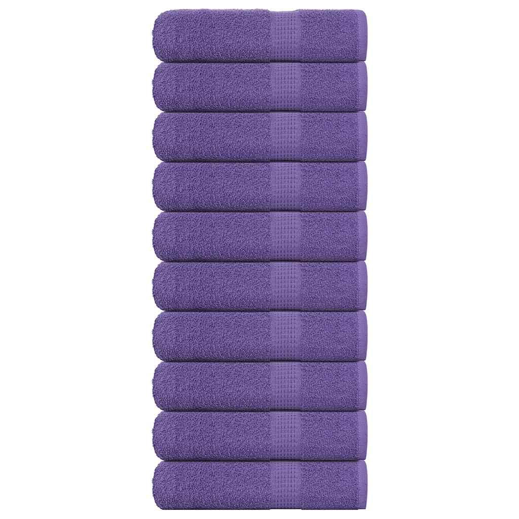 vidaXL Prosoape de baie 10 buc Violet 100x150 cm 360 g/m² 100% bumbac