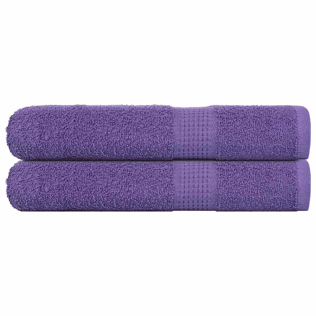 vidaXL Prosoape pentru saună 2 buc Violet 360 g/m² 100% bumbac