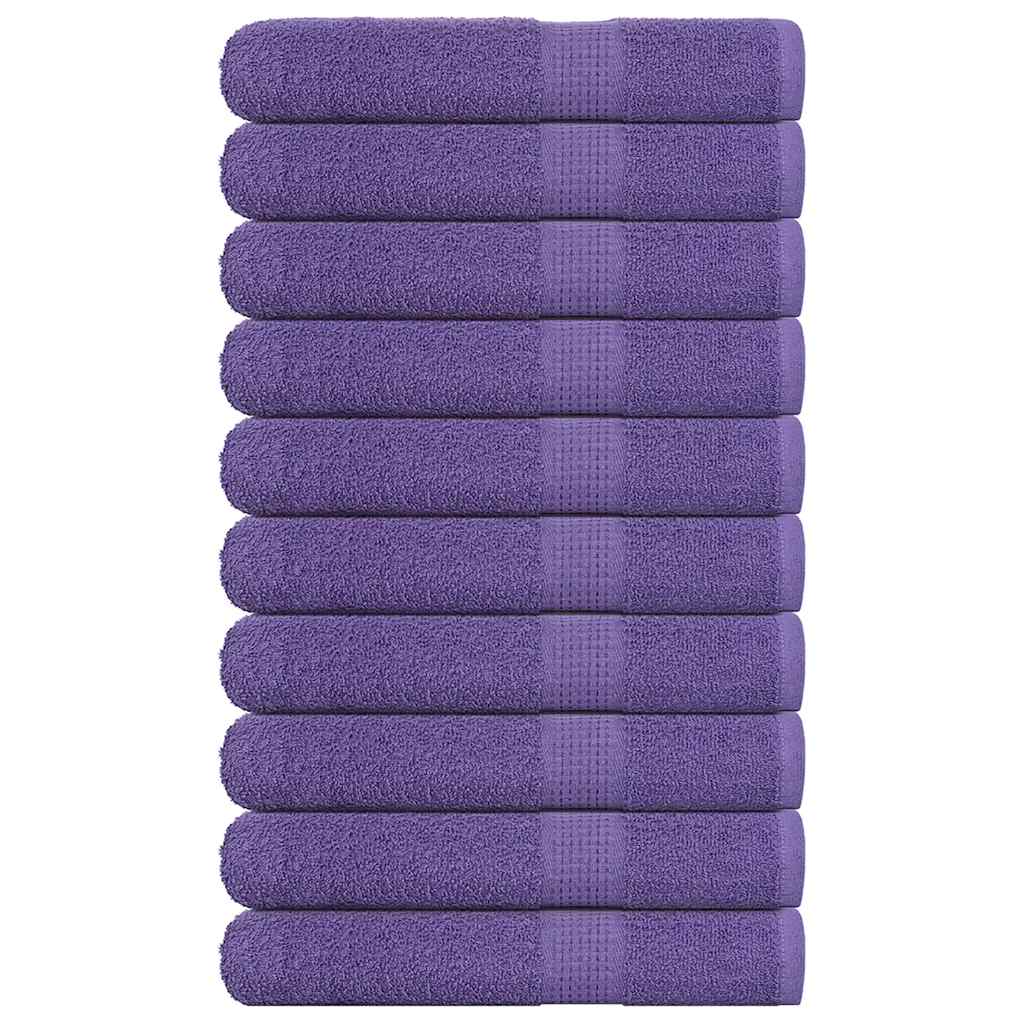 vidaXL Prosoape pentru saună 10 buc Violet 360 g/m² 100% bumbac