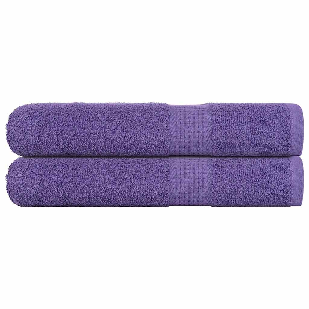 vidaXL Prosoape 2 buc Violet 100x200 cm 360 g/m² 100% bumbac