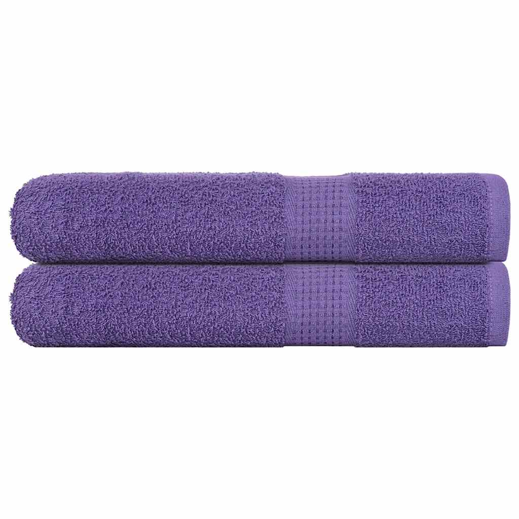 vidaXL Handdukar FROGN 2 st lila 100x200 cm 360 gsm