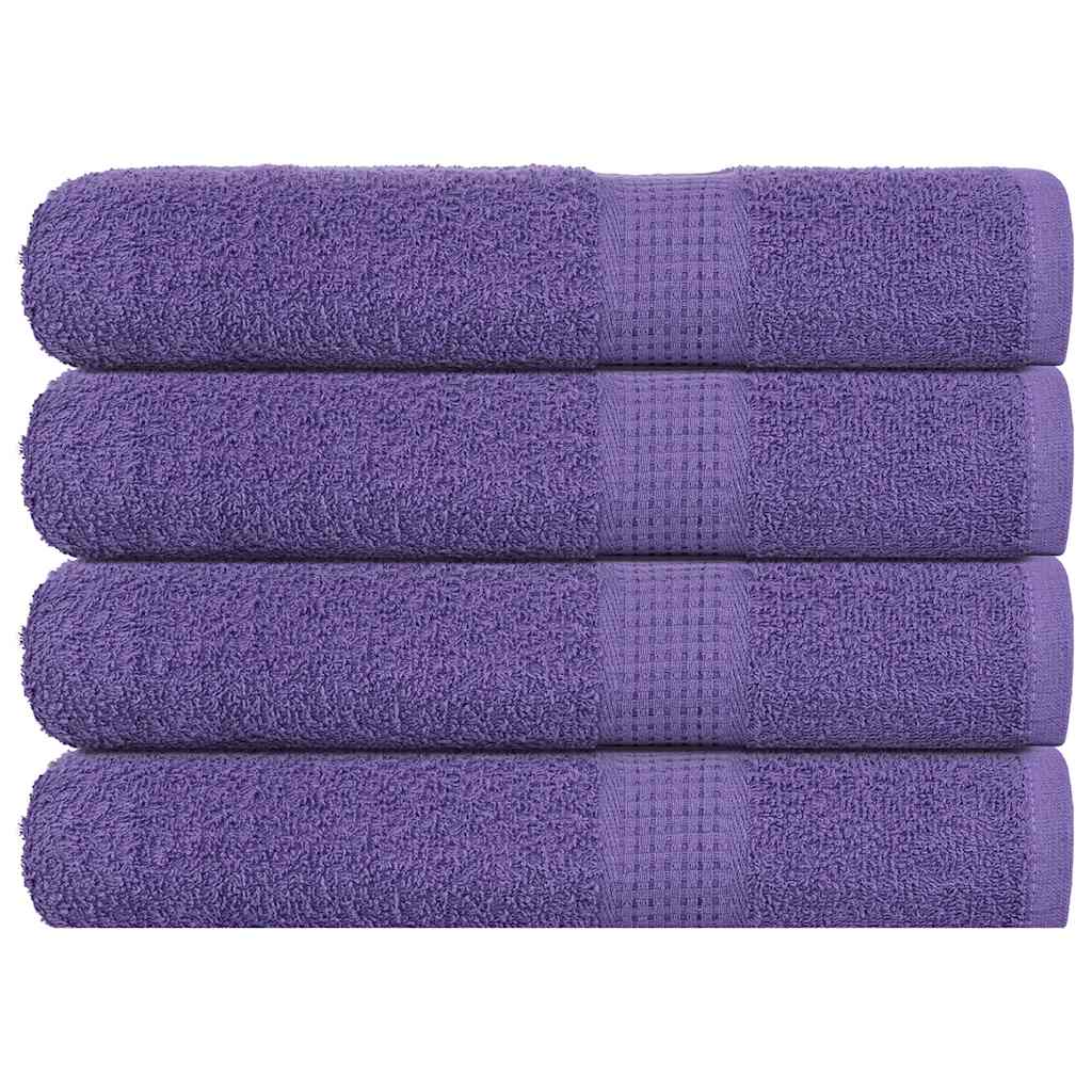 vidaXL Handdukar FROGN 4 st lila 100x200 cm 360 gsm