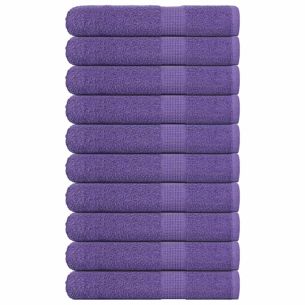 vidaXL Prosoape 10 buc Violet 100x200 cm 360 g/m² 100% bumbac