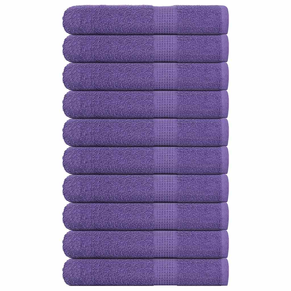 vidaXL Handdukar FROGN 10 st lila 100x200 cm 360 gsm