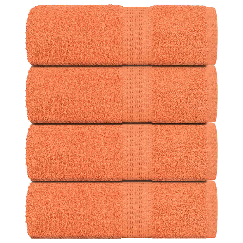 Seiftücher 4 Stk. Orange 30×30 cm 360 g/m² 100% Baumwolle