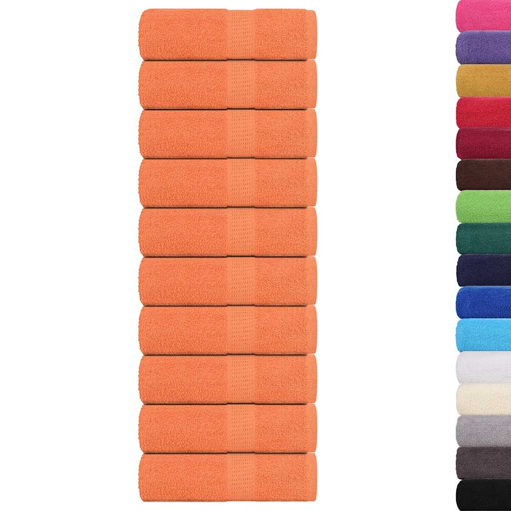 vidaXL Zeepdoekjes 10 st 30x30 cm 360 g/m² 100% katoen oranje