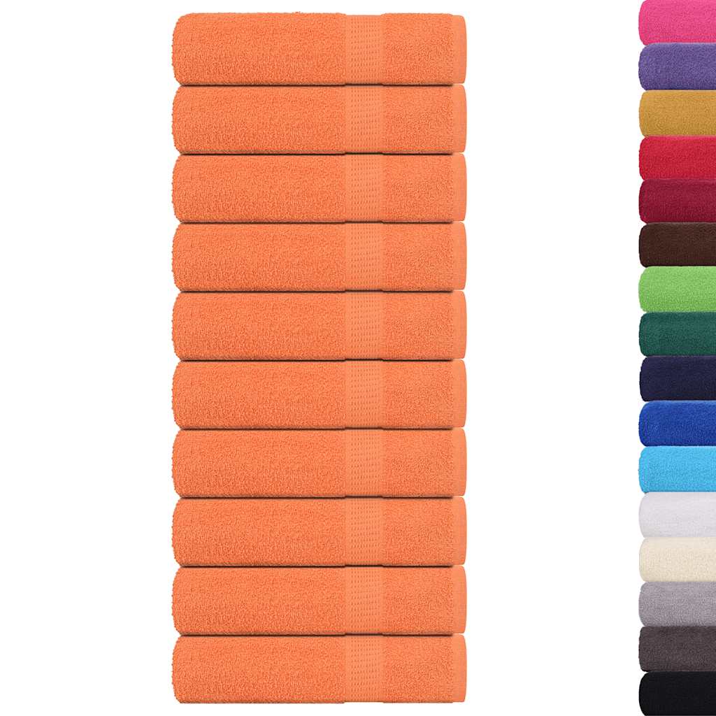 vidaXL Handdoeken 10 st 50x100 cm 360 g/m² 100% katoen oranje afbeelding