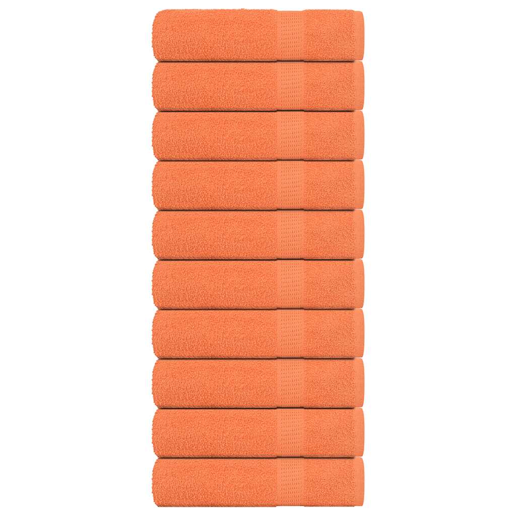 vidaXL Duschtücher 10 Stk. Orange 70x140 cm 360 g/m² 100% Baumwolle