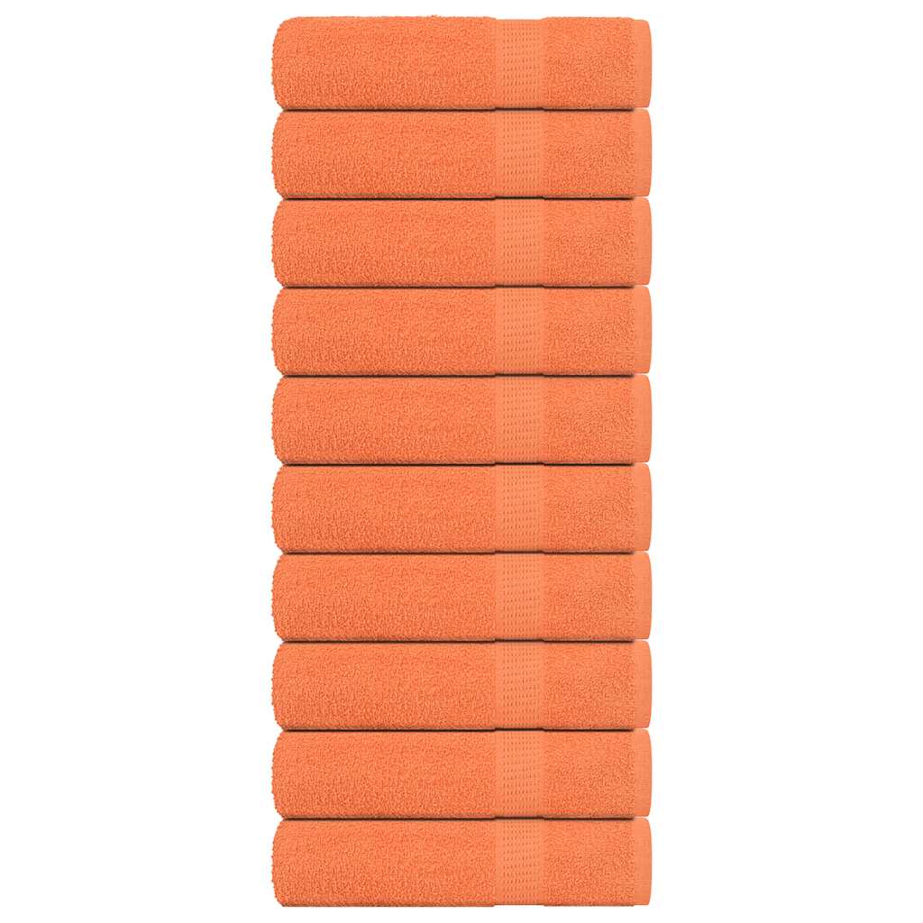 vidaXL Prosoape de duș 10 buc Portocaliu 70x140cm 360 g/m² 100% bumbac