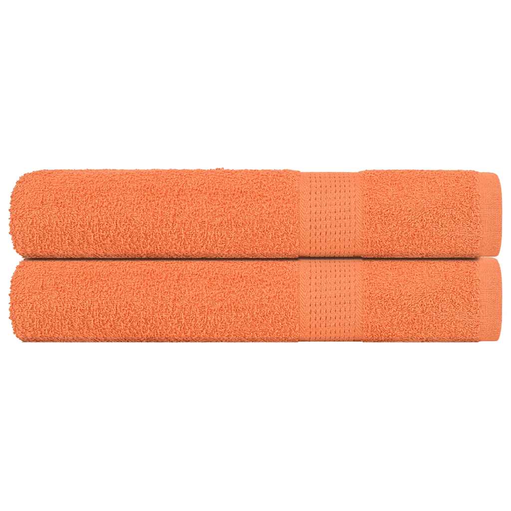 vidaXL Handtücher 2 Stk. Orange 100x200 cm 360 g/m² 100% Baumwolle