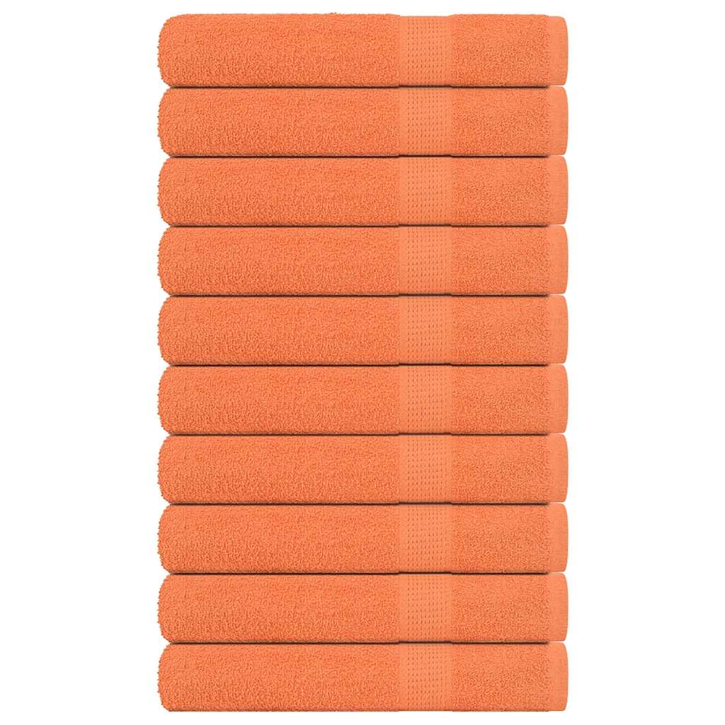 vidaXL Handtücher 10 Stk. Orange 100x200 cm 360 g/m² 100% Baumwolle