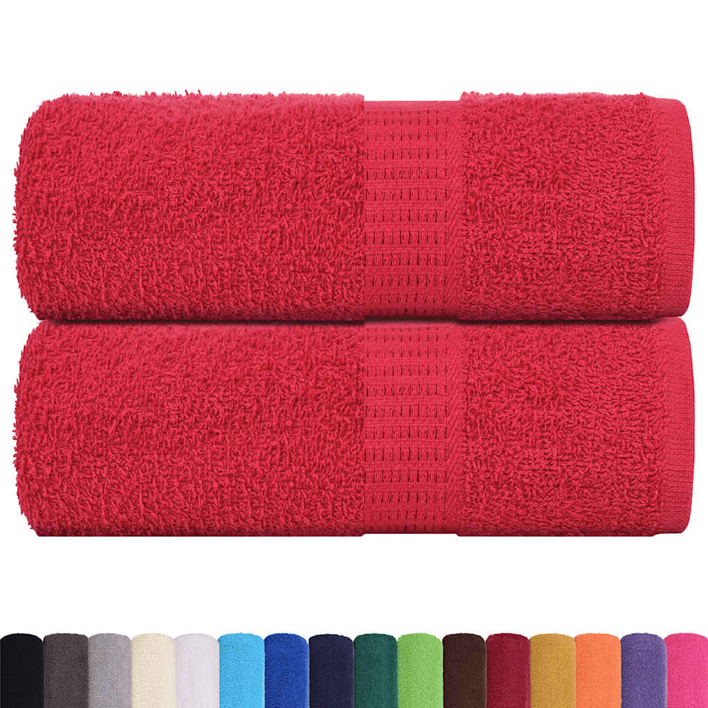 vidaXL Zeepdoekjes 2 st 30x30 cm 360 g/m² 100% katoen rood