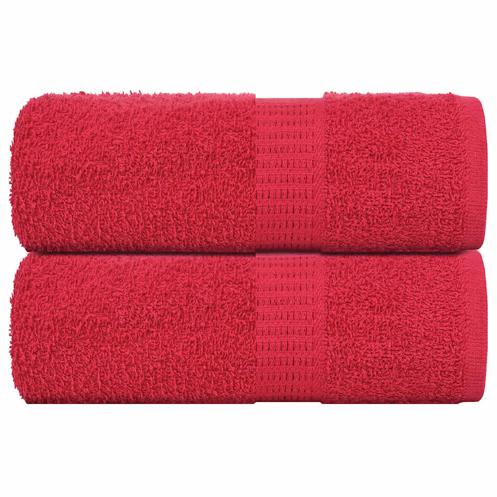vidaXL Ručníky pro hosty FROGN 2 ks červené 30x50 cm 360 g/m²
