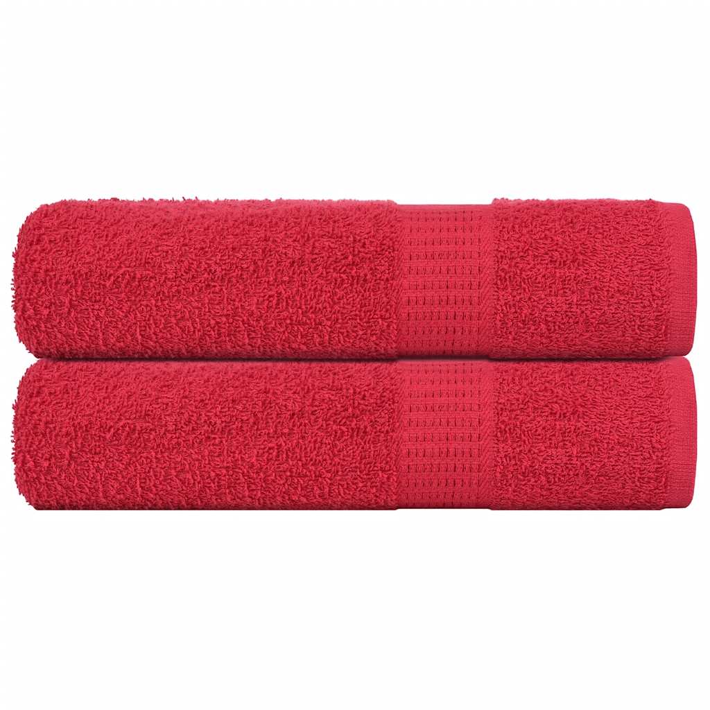 Handtücher 2 Stk. Rot 50×100 cm 360 g/m² 100% Baumwolle