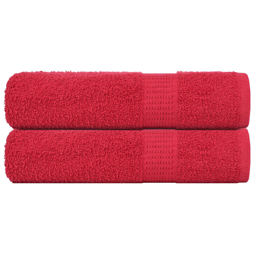 vidaXL Ručníky do sprchy FROGN 2 ks červené 70x140 cm 360 g/m²