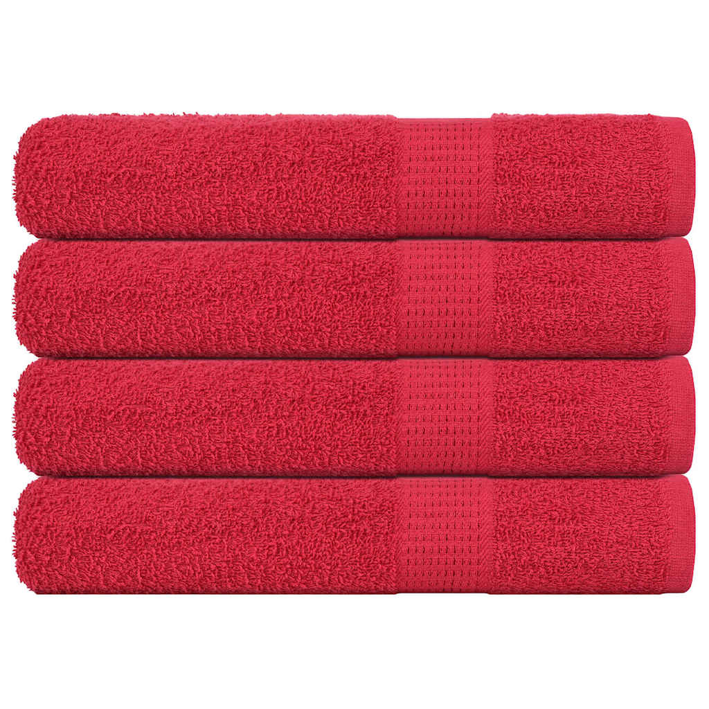 vidaXL Saunové osušky FROGN 4 ks červené 80x200 cm 360 g/m²