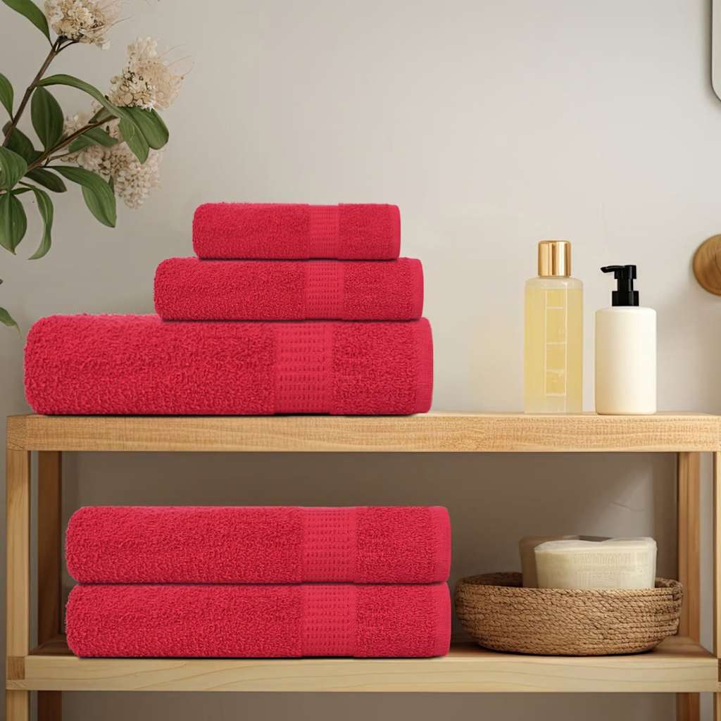 Thumbnail - vidaXL Saunatücher 4 Stk. Rot 80x200 cm 360 g/m² 100% Baumwolle