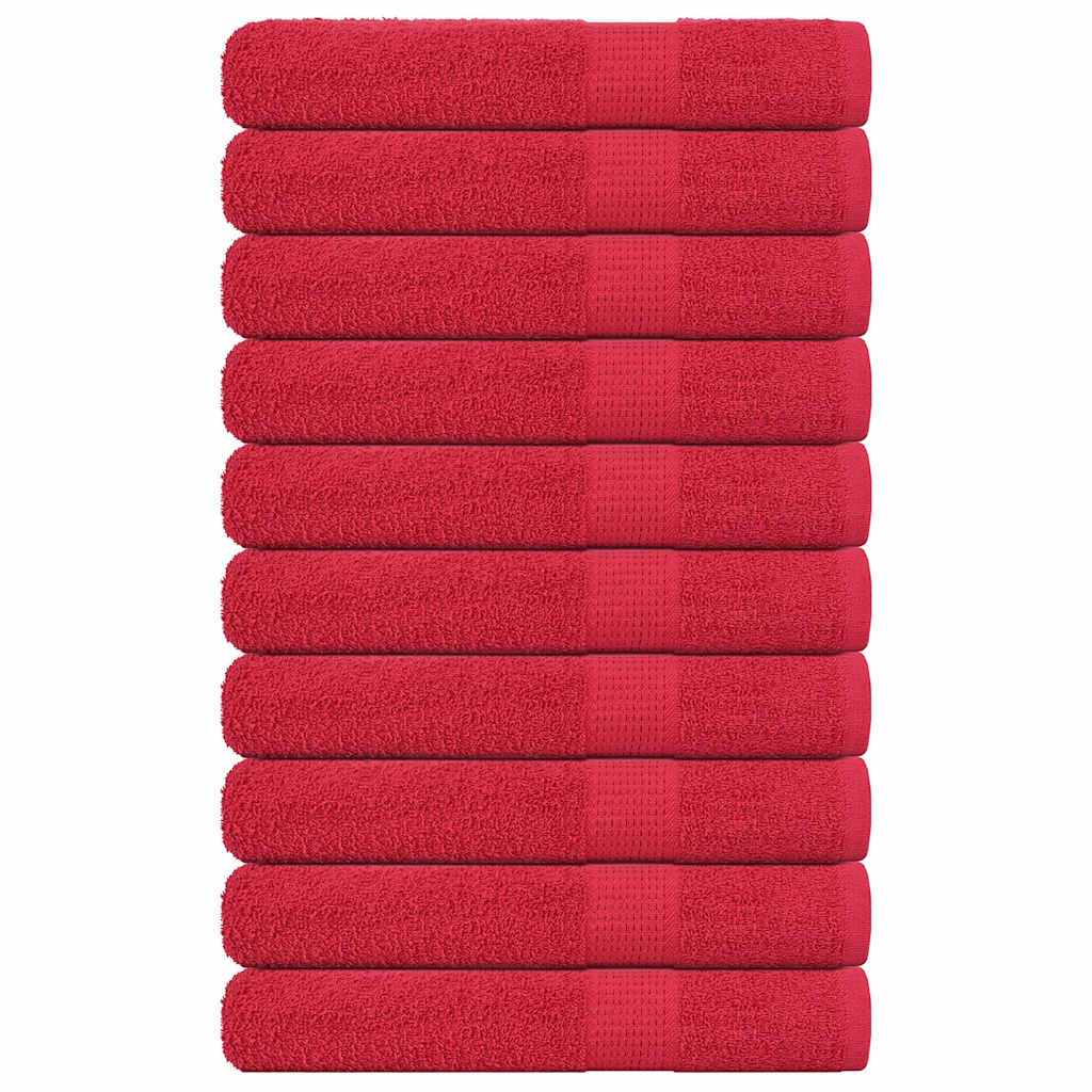 vidaXL Saunové osušky FROGN 10 ks červené 80x200 cm 360 g/m²