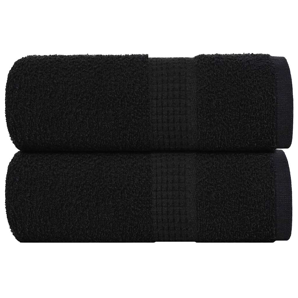 vidaXL Ručníky FROGN 2 ks černé 30x30 cm 360 g/m²