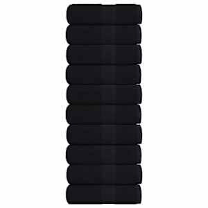 Pralne brisače FROGN 10 kosov črne 30x30 cm 360 g/m²