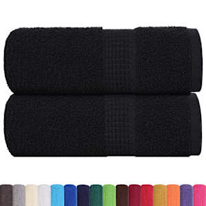 Ručníky pro hosty FROGN 2 ks černé 30x50 cm 360 g/m² - obrázek 2