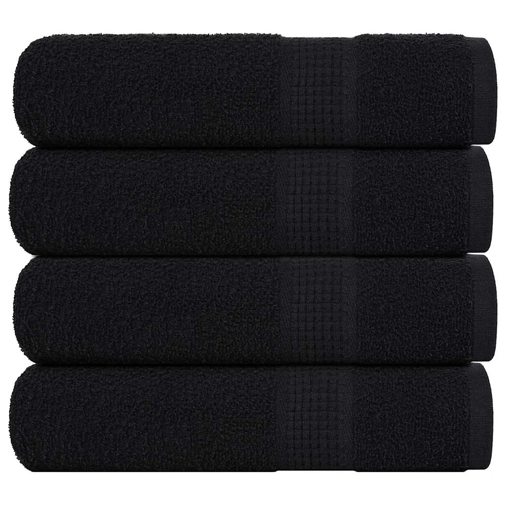 vidaXL Ručníky do sprchy FROGN 4 ks černé 70 x 140 cm 360 g/m²