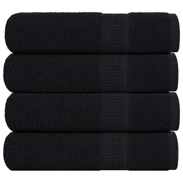 vidaXL vannitoar&auml;tikud FROGN 4 tk, must, 100x150 cm, 360 g/m&sup2;
