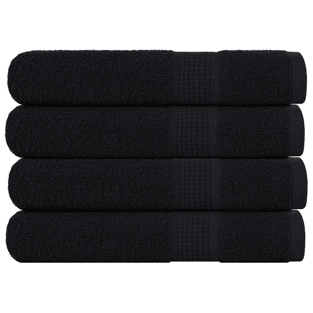vidaXL Saunové osušky FROGN 4 ks černé 80x200 cm 360 g/m²