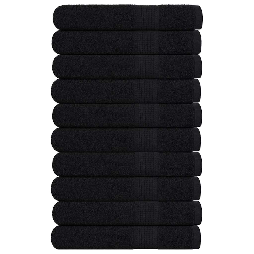 vidaXL Saunové osušky FROGN 10 ks černé 80x200 cm 360 g/m²