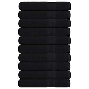 Savna brisače FROGN 10 kosov črne 80x200 cm 360 g/m²